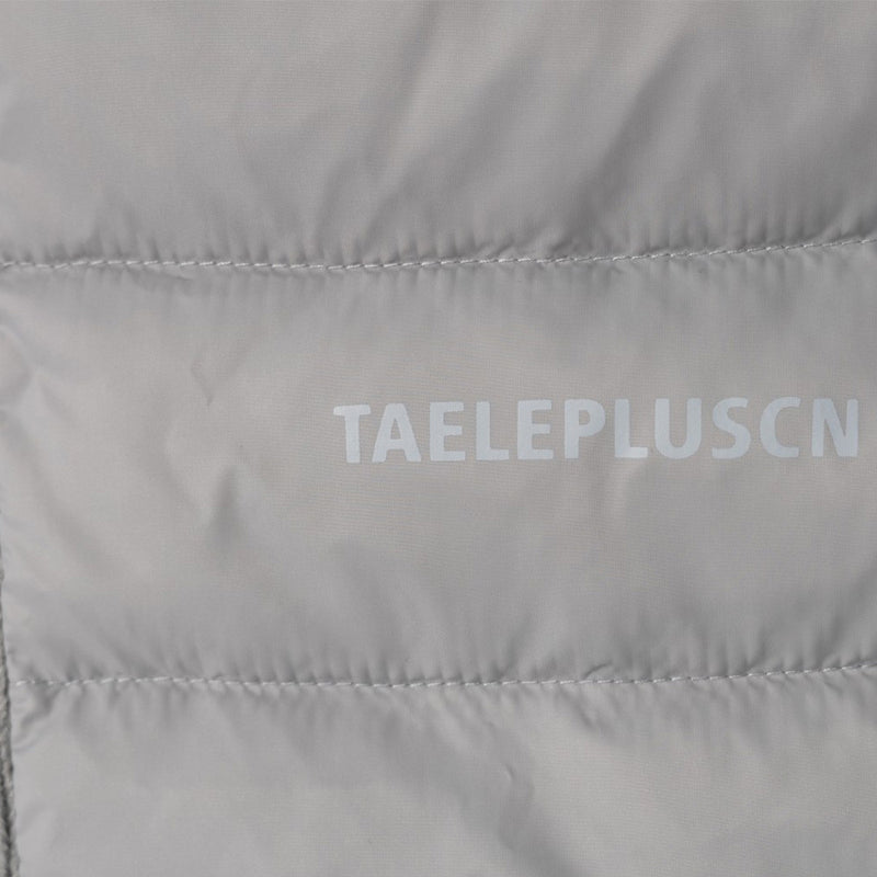 Men's Quilted Puffer Jacket with Ribbed Knit Sleeves & High Neck