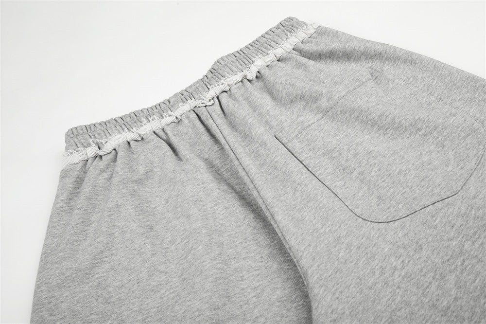 Pantalon de survêtement à jambes larges avec étoiles appliquées – Jogger homme streetwear hip-hop