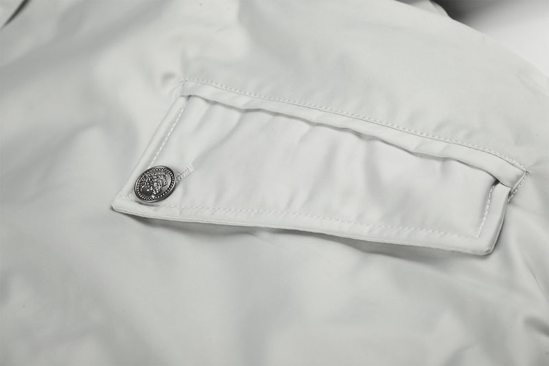 Padded Bomber Jacket with Chest Buckle Strap – Men's Oversized Flight Jacket