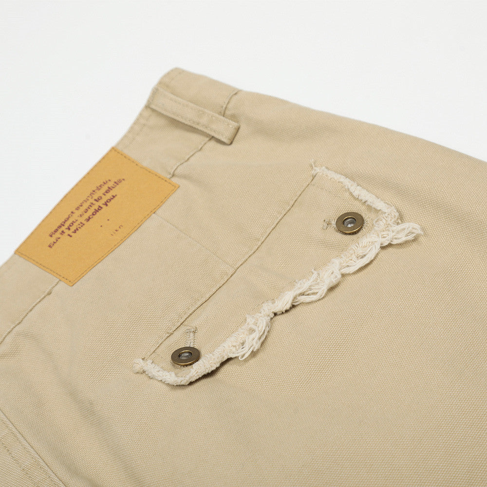 Wide-Leg Frayed Seam Pants – Deconstructed Streetwear Trousers