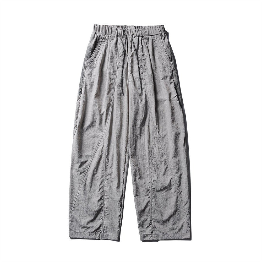 Baggy Wide-Leg Parachute Pants – Unisex Drawstring Jogger with Elastic Waist