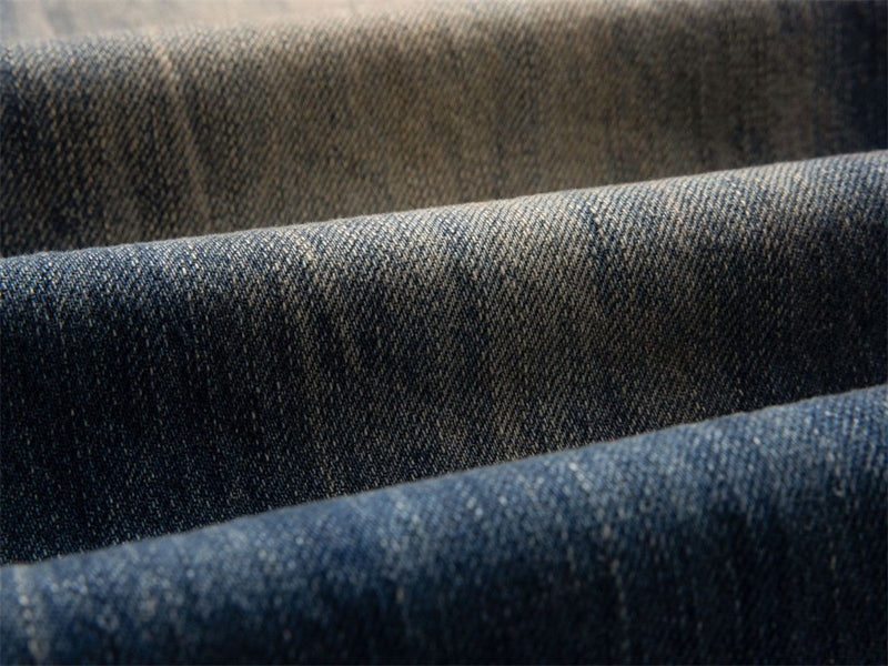 Baggy Jeans with Designs – Men's Vintage Distressed Wide-Leg Denim Pants