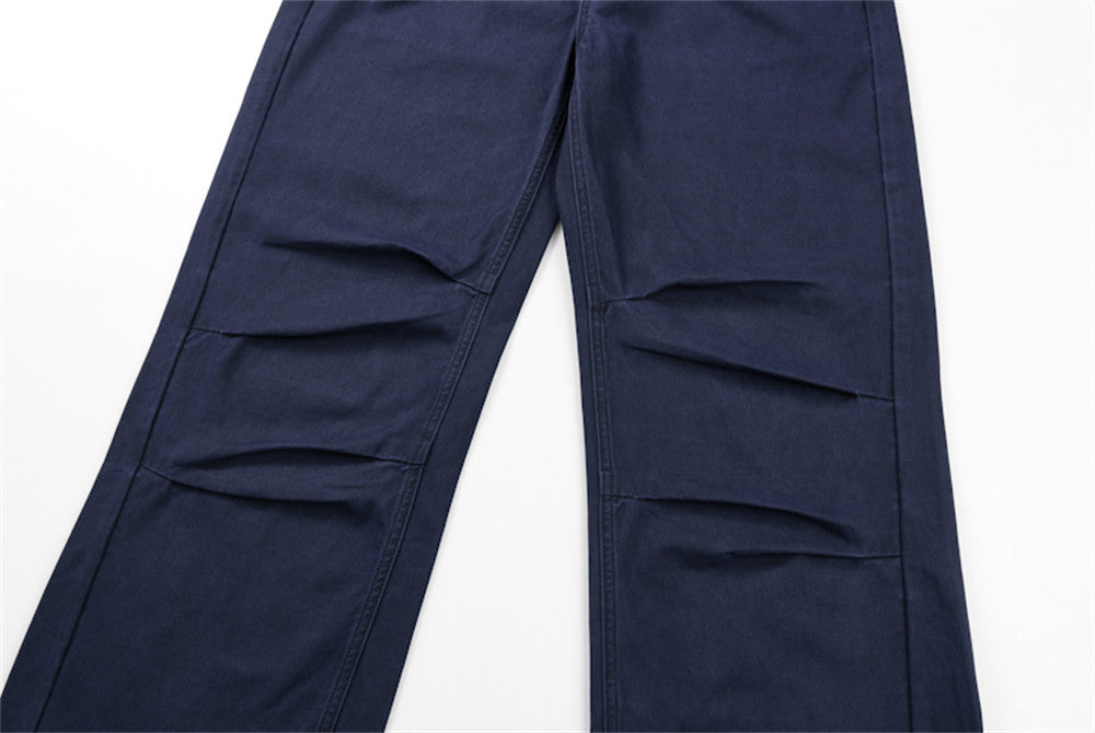 Baggy Cargo Pants for Men – Wide Leg Pleated Straight-Cut Workwear Trousers