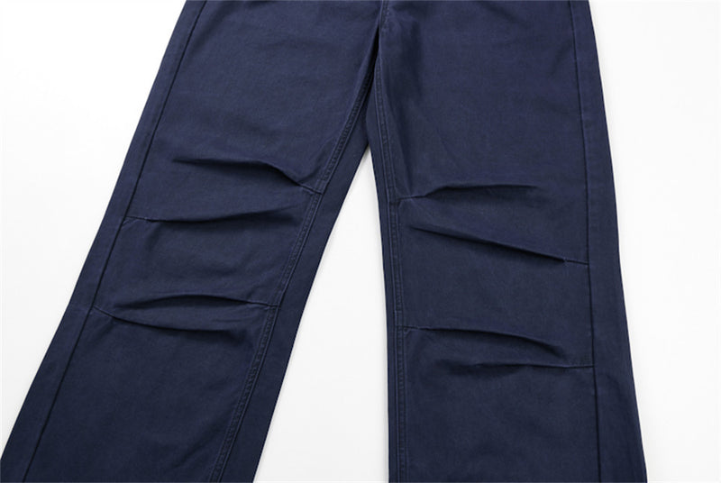 Baggy Cargo Pants for Men – Wide Leg Pleated Straight-Cut Workwear Trousers
