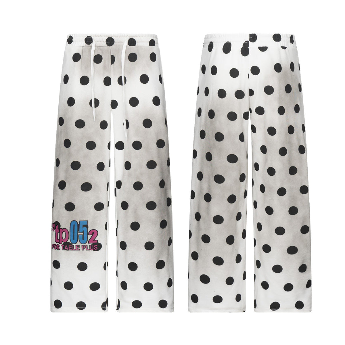Pantalon de survêtement large à pois – Coupe décontractée délavée à l’acide