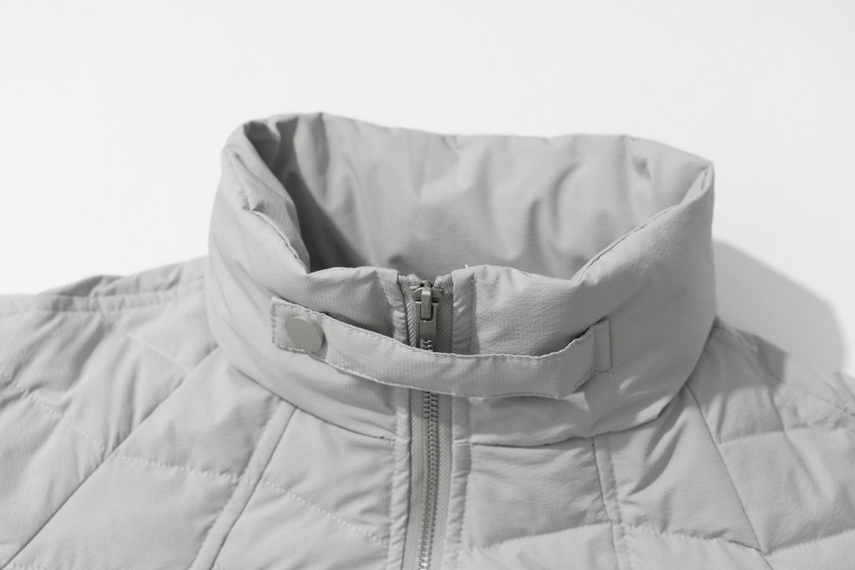Herren-Stepp-Bomberjacke mit Stehkragen – Chevron-Pufferjacke