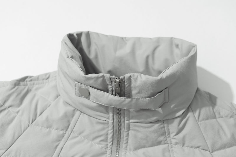 Herren-Stepp-Bomberjacke mit Stehkragen – Chevron-Pufferjacke