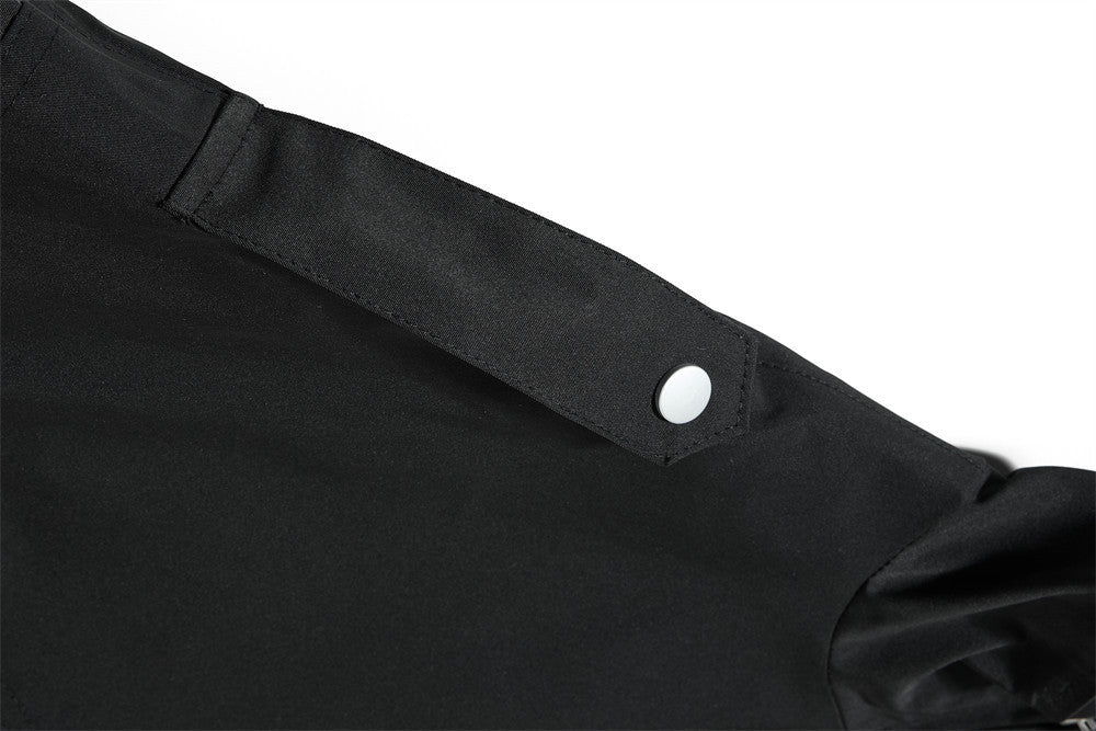 Veste cargo homme oversize à col montant et manches froncées