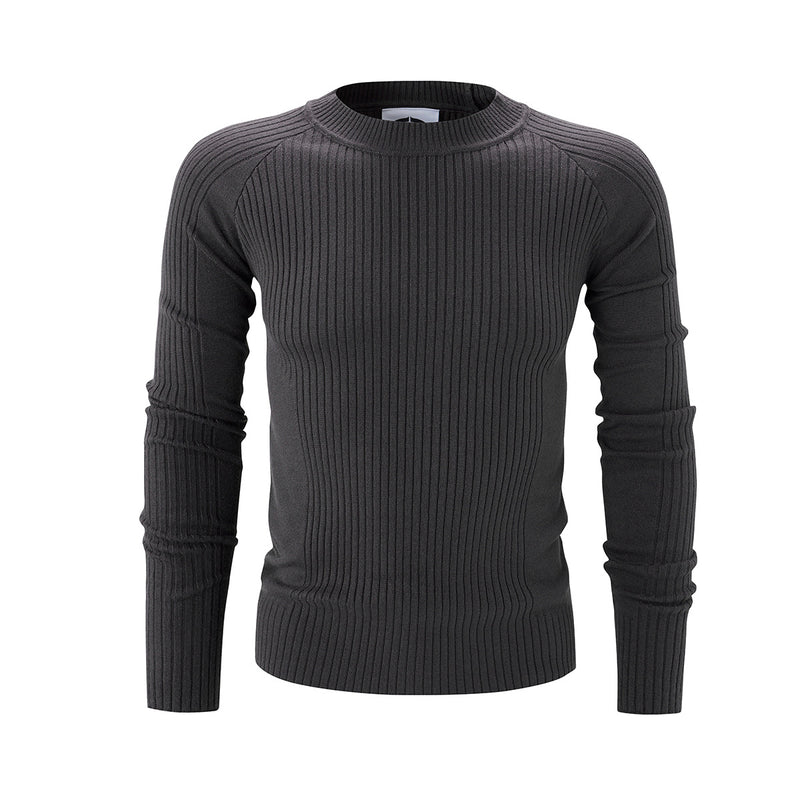 Men's Slim-Fit Ribbed Knit Crewneck Sweater