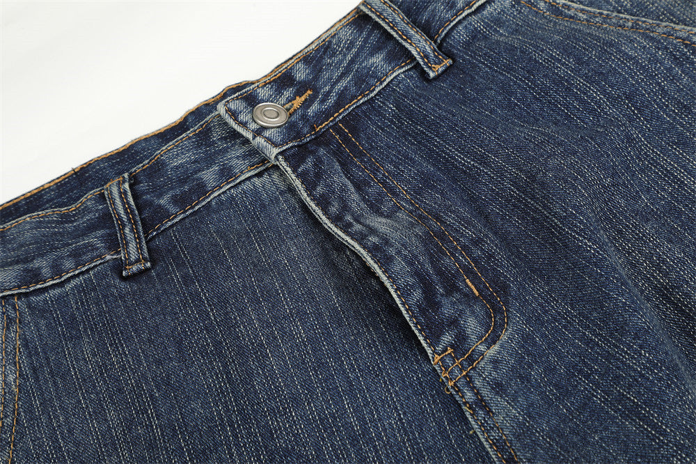 Baggy Black Jeans für Herren – Wide-Leg-Barrel-Fit aus verwaschenem Denim
