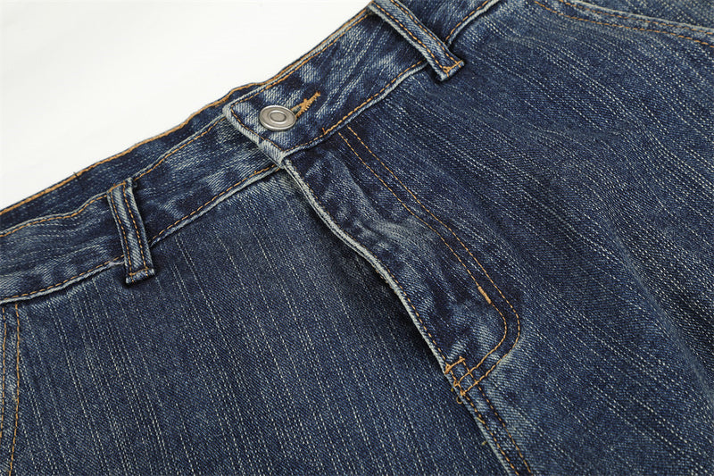 Baggy Black Jeans für Herren – Wide-Leg-Barrel-Fit aus verwaschenem Denim