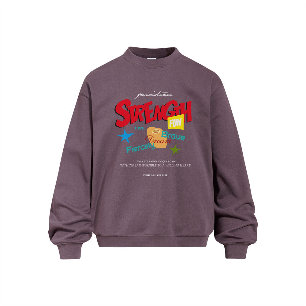 Oversized Graphic Crewneck Sweatshirt – Bold Letter Print