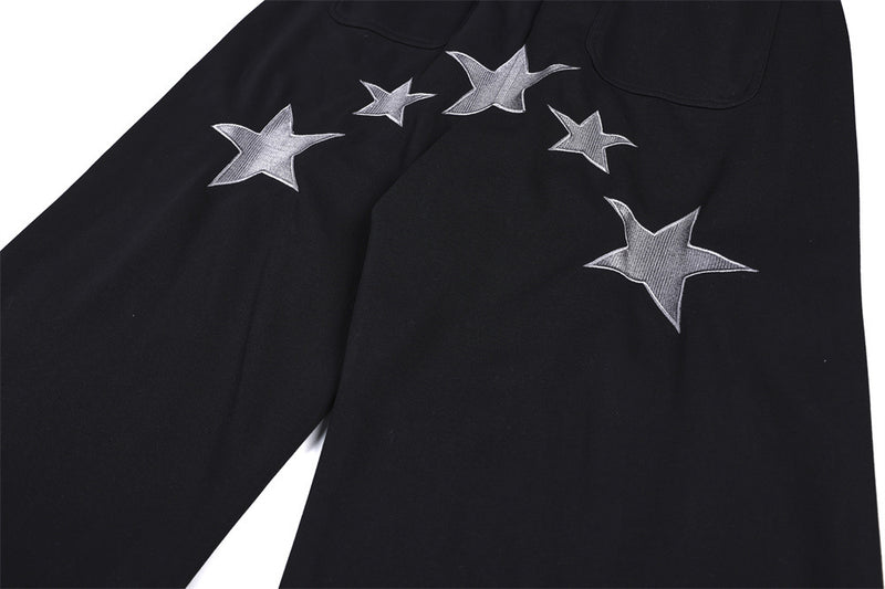 Grim Reaper Embroidered Baggy Sweatpants – Wide Leg Hip-Hop Street Pants
