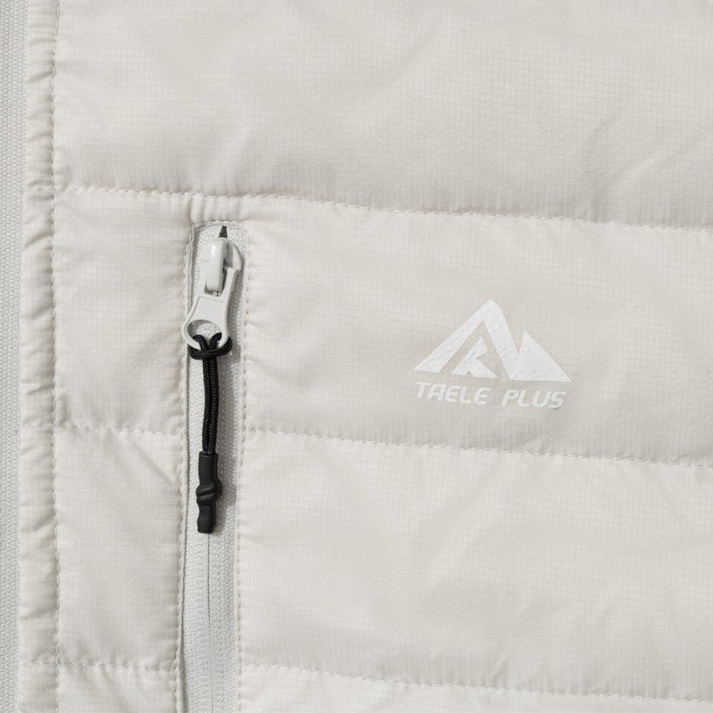 Men's Hooded Puffer Down Jacket – Dual Zip, Solid Color Winter Coat