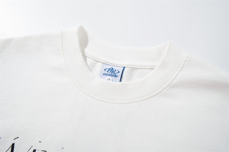 T-shirt graphique homme à manches longues – Imprimé collage en neuf panneaux, col rond décontracté