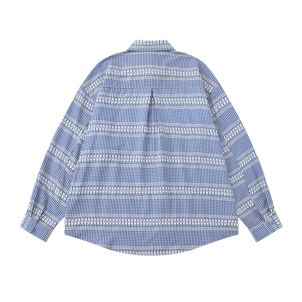 Men's Plaid Long Sleeve Oversized Button-Up Shirt