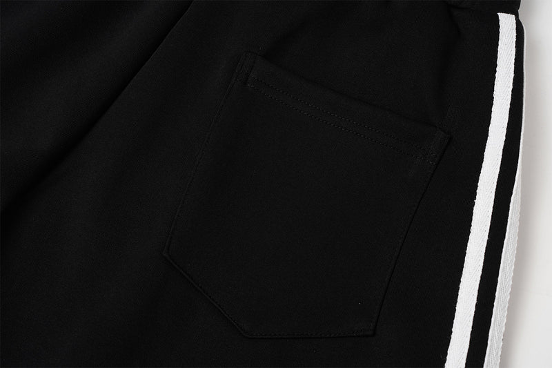 Wide-Leg Sweatpants with Barcode Cross Print & Double Waistband