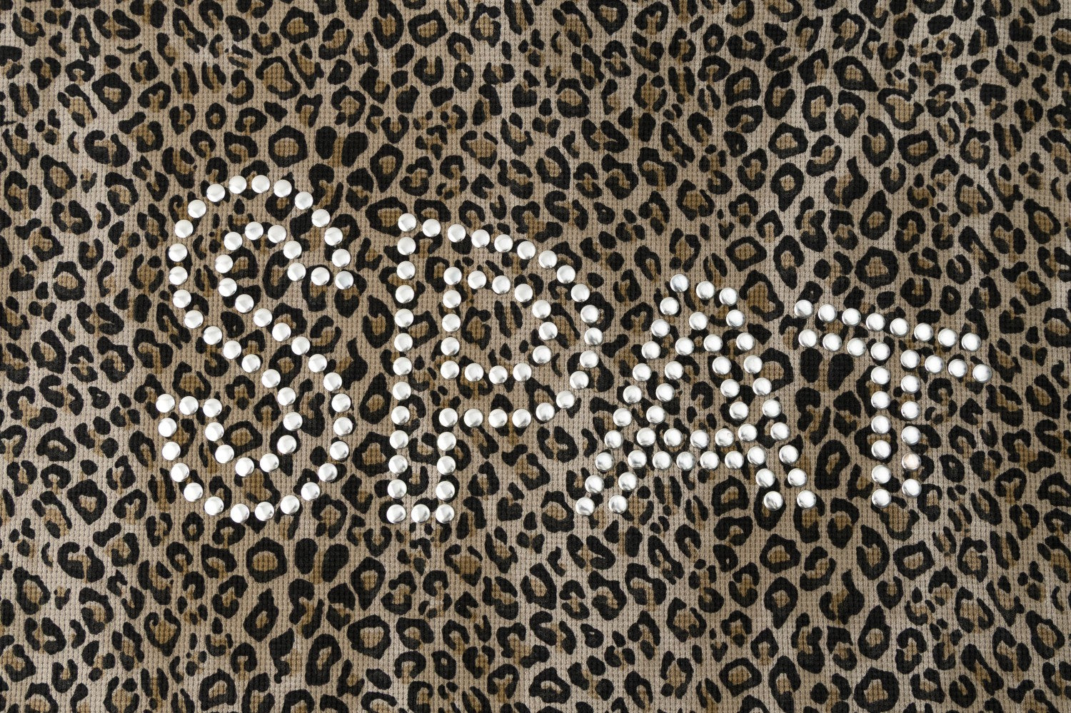 Leopard-Zip-Hoodie Streetwear – Kristallnieten-Details, lange Ärmel