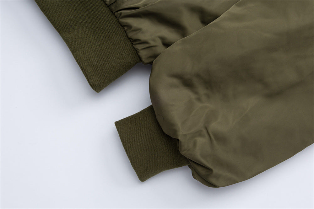 Veste bomber à capuche bordée de fourrure – Manteau d’hiver à poches multiples et double fermeture zippée