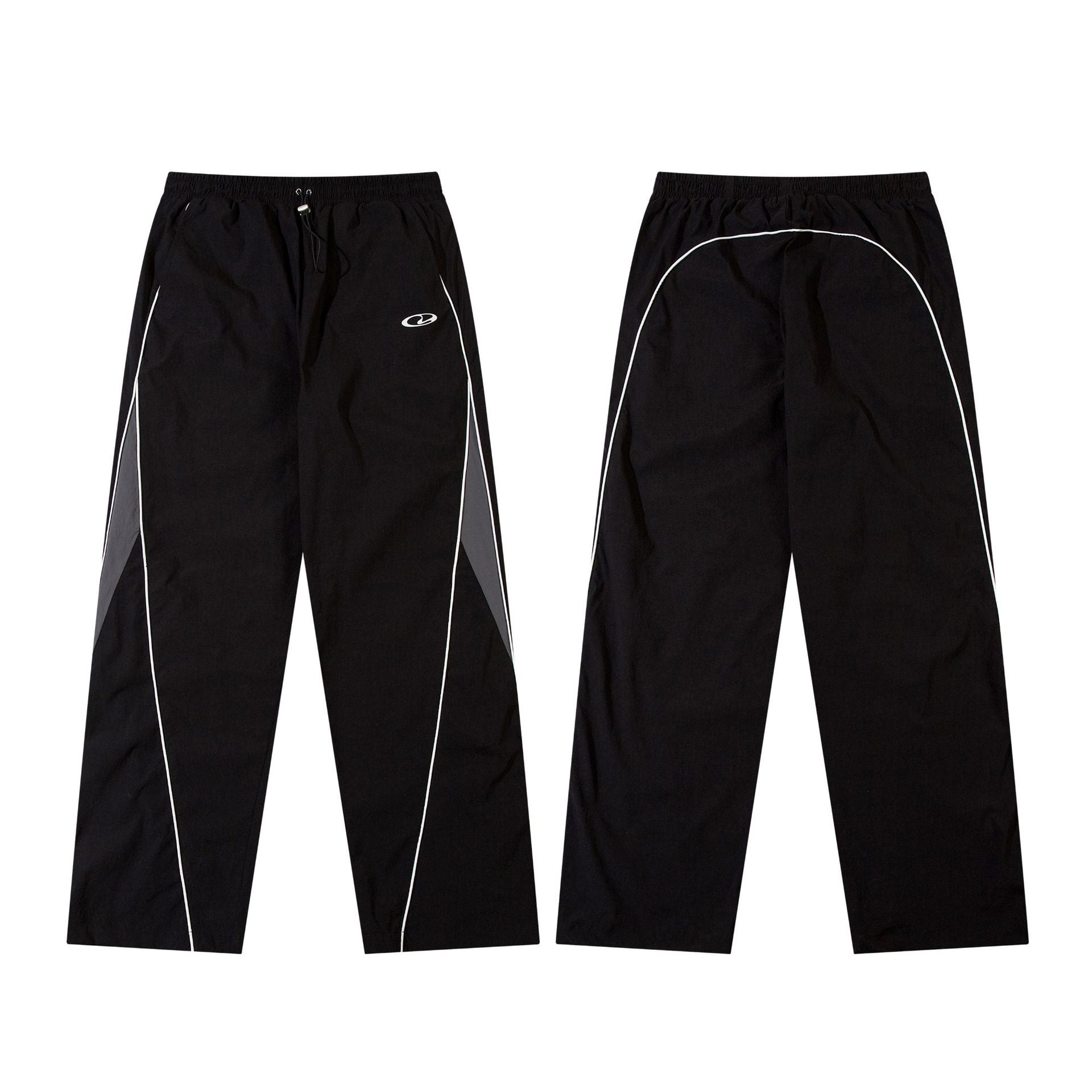 Herren-Trackpants mit kontrastierender Paspel und Colorblock-Seiteneinsätzen