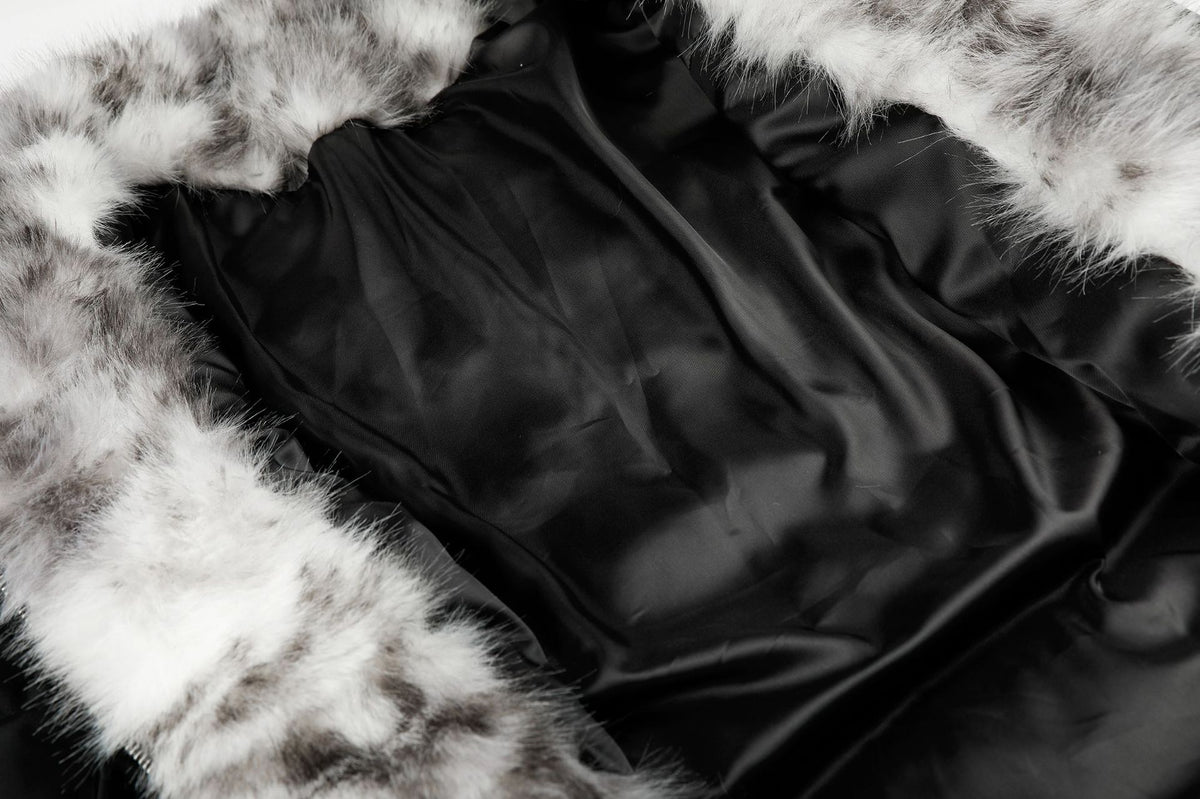 Cropped Puffer Jacket with Hood & Fur Collar – Cross Hardware, American Street