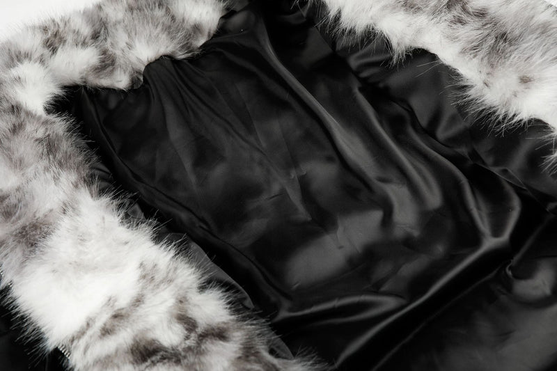 Cropped Puffer Jacket with Hood & Fur Collar – Cross Hardware, American Street