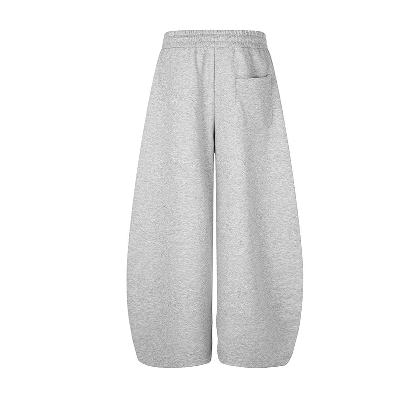 Streetwear-Jogginghose mit weitem Bein, Grafikprint & Seitenstreifen