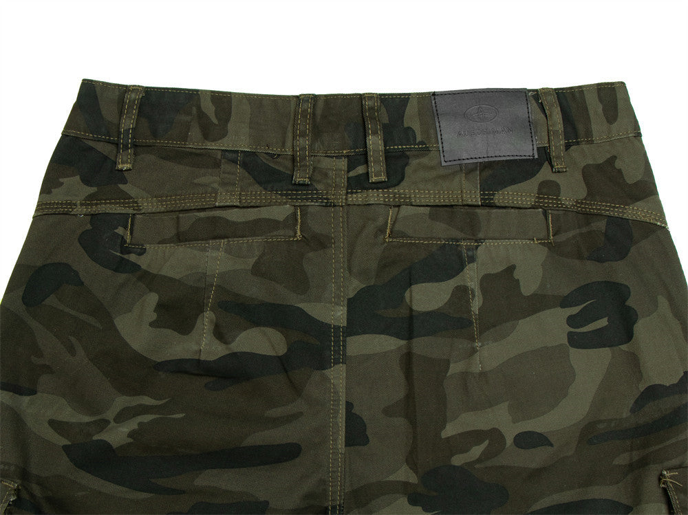 Baggy Green Cargo Pants – Wide-Leg Camo Multi-Pocket Streetwear Trousers