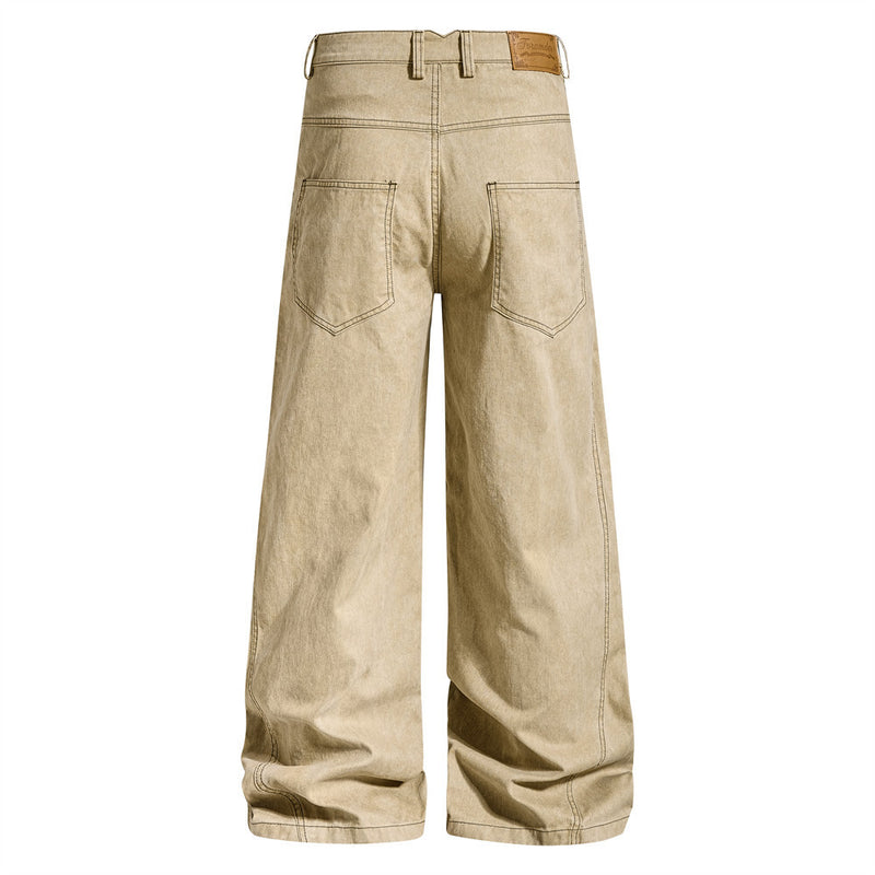 Wide-Leg Trousers with Double-Breasted Rope Detail