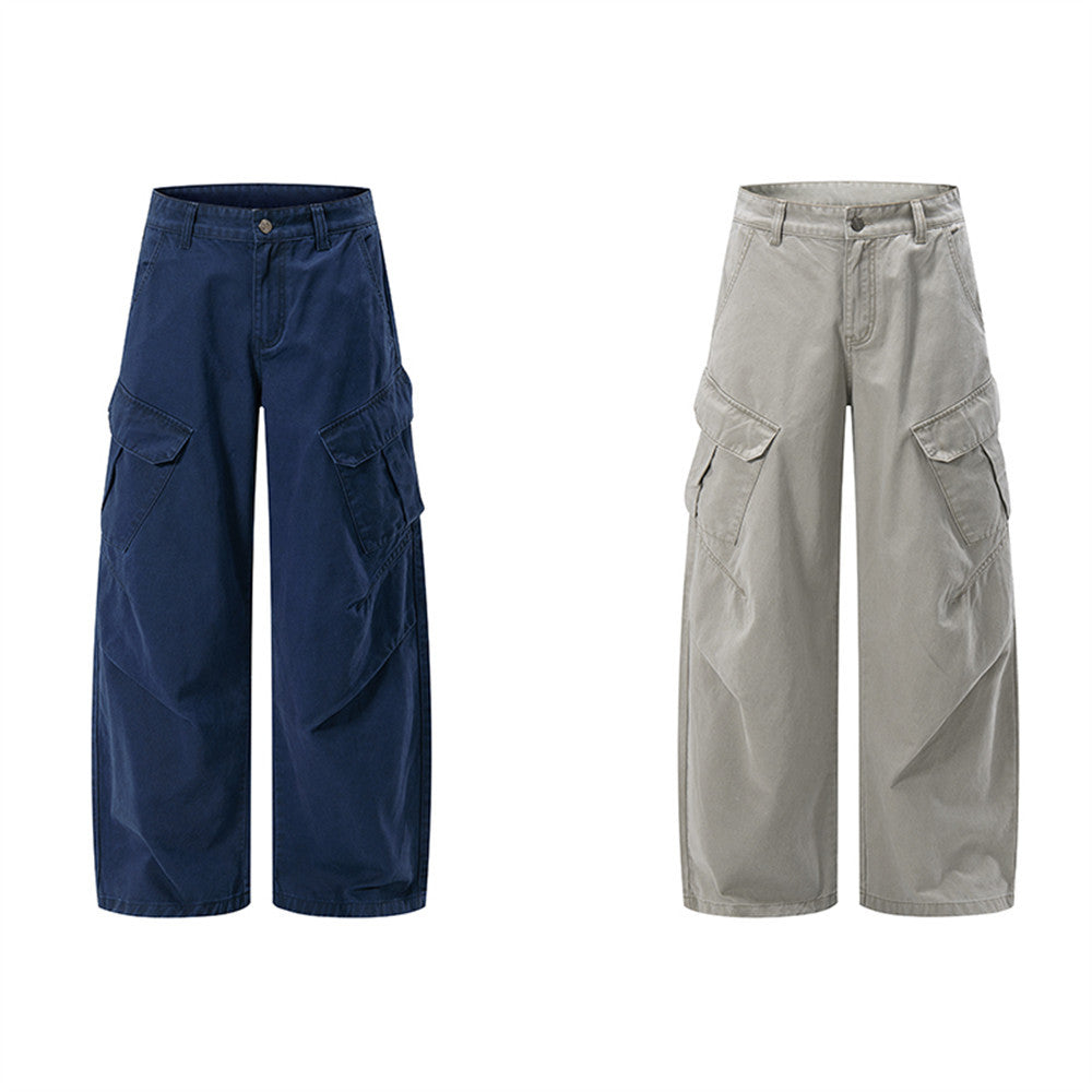 Pantalon cargo wide leg – Coupe décontractée workwear à poches multiples