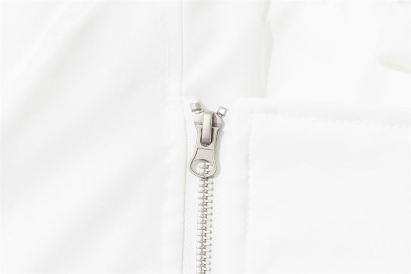 Diagonal Zip Hooded Bomber Jacket with Faux Fur Trim – Oversized Winter Puffer