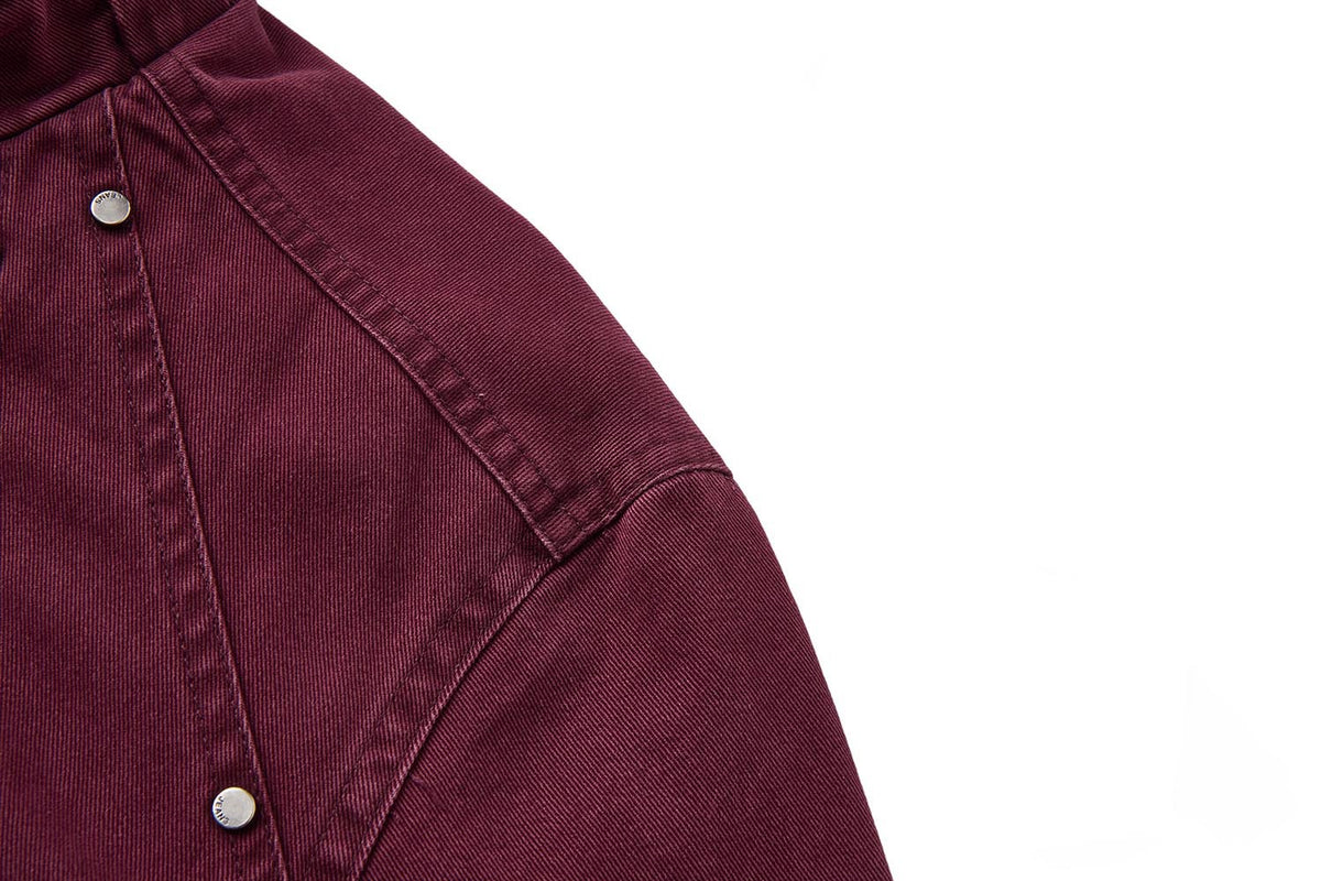 Washed Denim Moto Jacket – Studded Deconstructed Biker Style