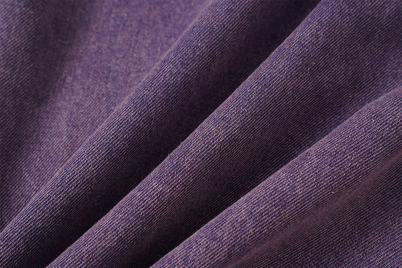 Jean taille haute à jambe large – Pantalon barrel en denim violet délavé à l’acide, imprimé graffiti