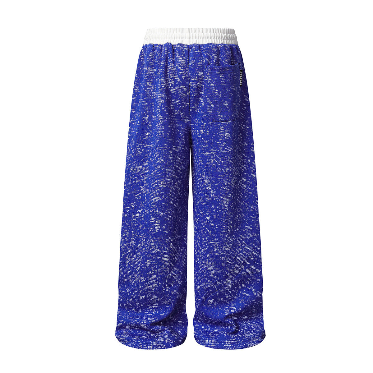 Pantalon de survêtement à jambes larges en maille jacquard délavée streetwear