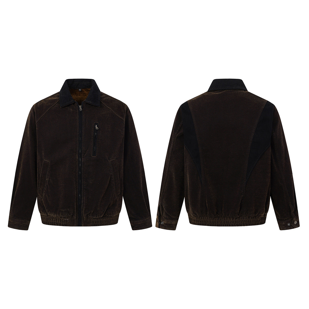 Veste Harrington en velours coupe boxy – Style workwear américain rétro