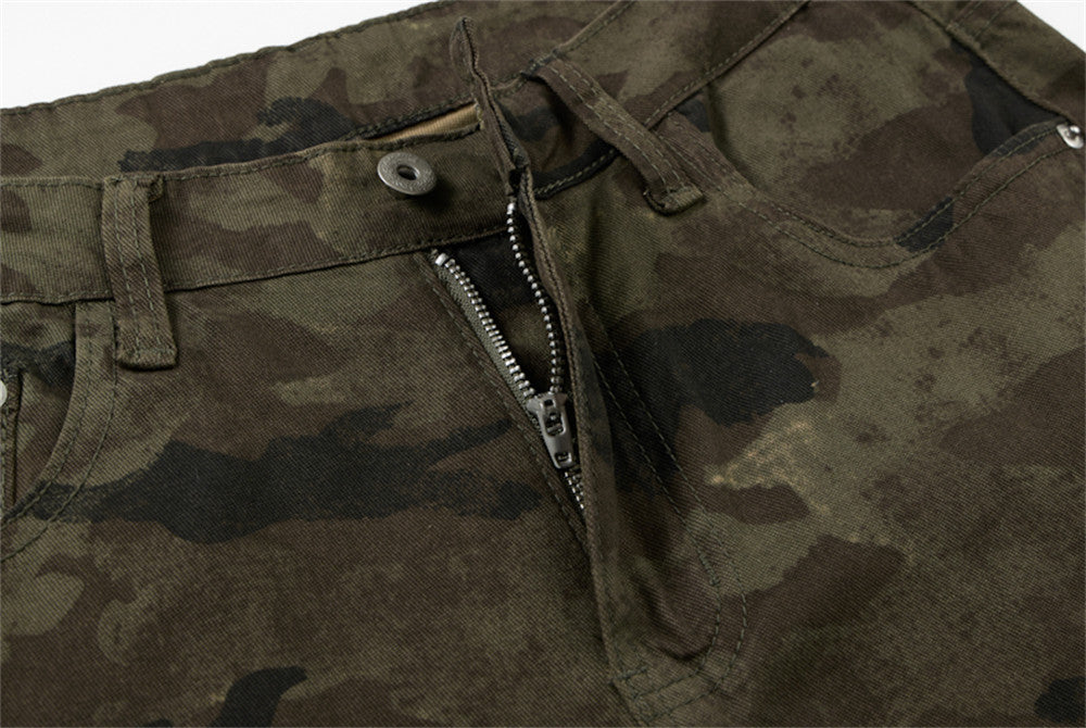 Men's Camouflage Flare Pants – Relaxed Fit Bell Bottom Trousers