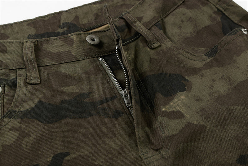 Men's Camouflage Flare Pants – Relaxed Fit Bell Bottom Trousers