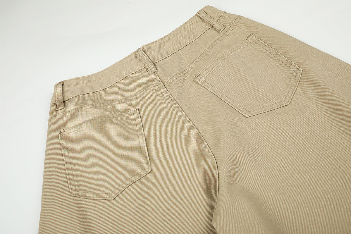 Baggy Cargo Pants Wide Leg Embroidered Letter Workwear Trousers