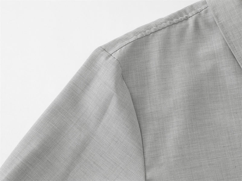 Langarmshirt mit Bindegürtel für Herren – Lockeres Pullover-Shirt mit halber Knopfleiste in Meliert