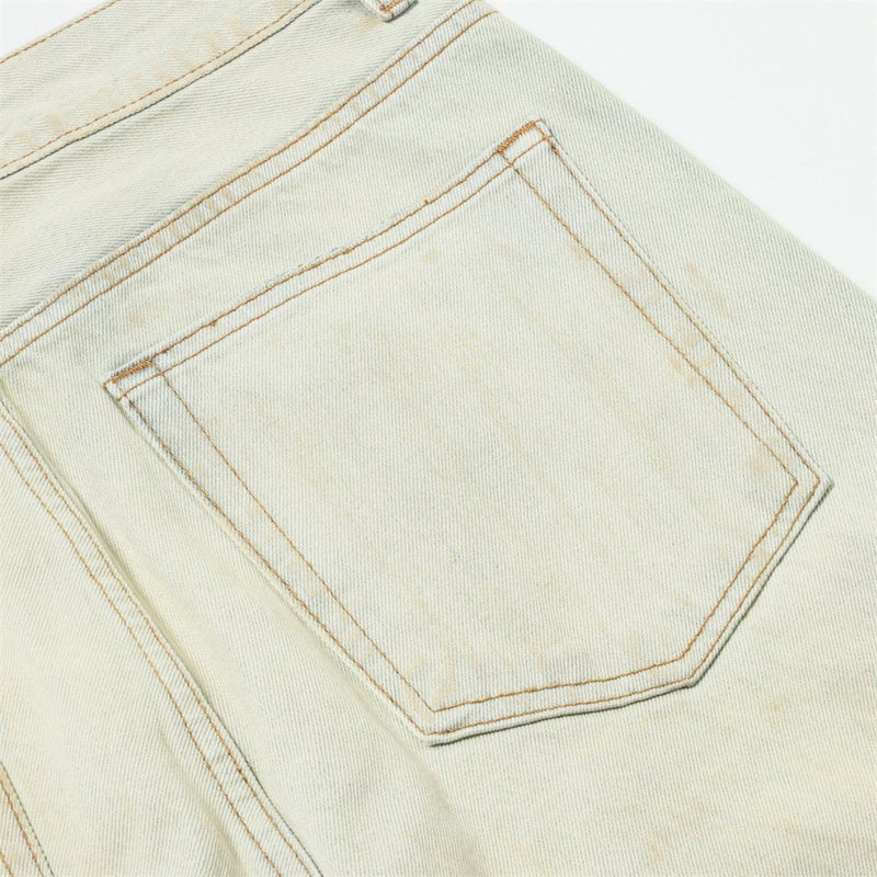 Baggy Pants for Men – Wide Leg Washed Light Blue Denim Jeans