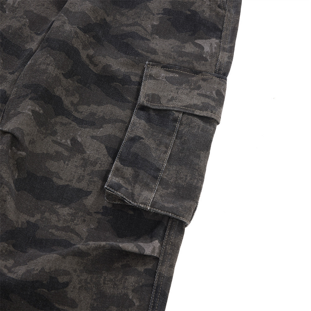 Cargohose für Herren – Loose Fit, weites Bein, Camouflage und Denim mit mehreren Taschen