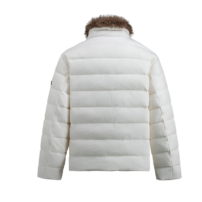 Faux Fur Collar Puffer Jacket – Quilted Winter Coat
