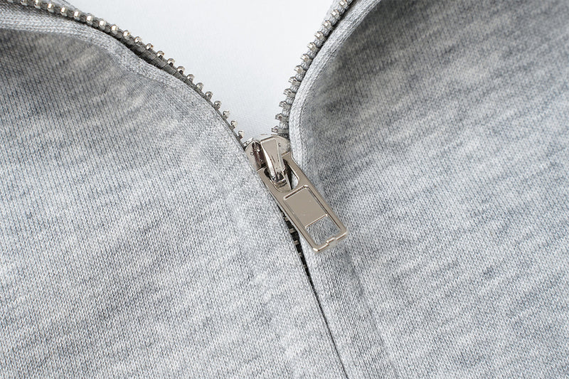 Ensemble veste de survêtement rétro à trois bandes et pantalon large avec écusson brodé