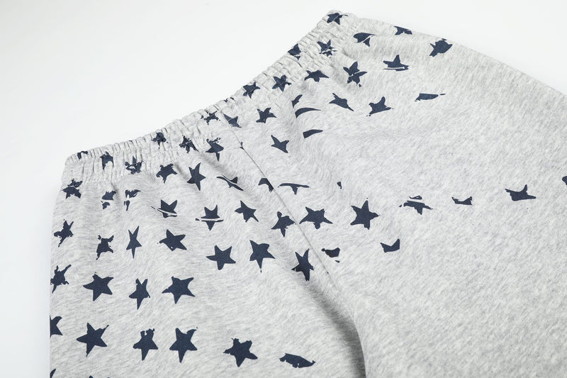 Wide Leg Flowy Pants – Stars & Stripes Print Oversized Sweatpants