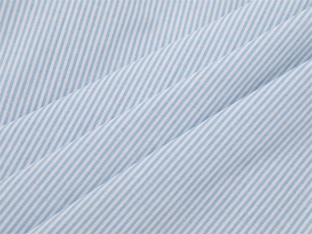 Gestreiftes Langarmhemd mit Button-down-Kragen und übergroßer R.C.-Buchstabenapplikation