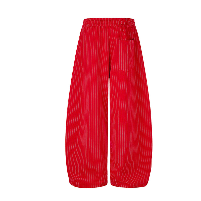 Wide Leg Striped Pants with Star Embroidery – Baggy Street Dance Trousers