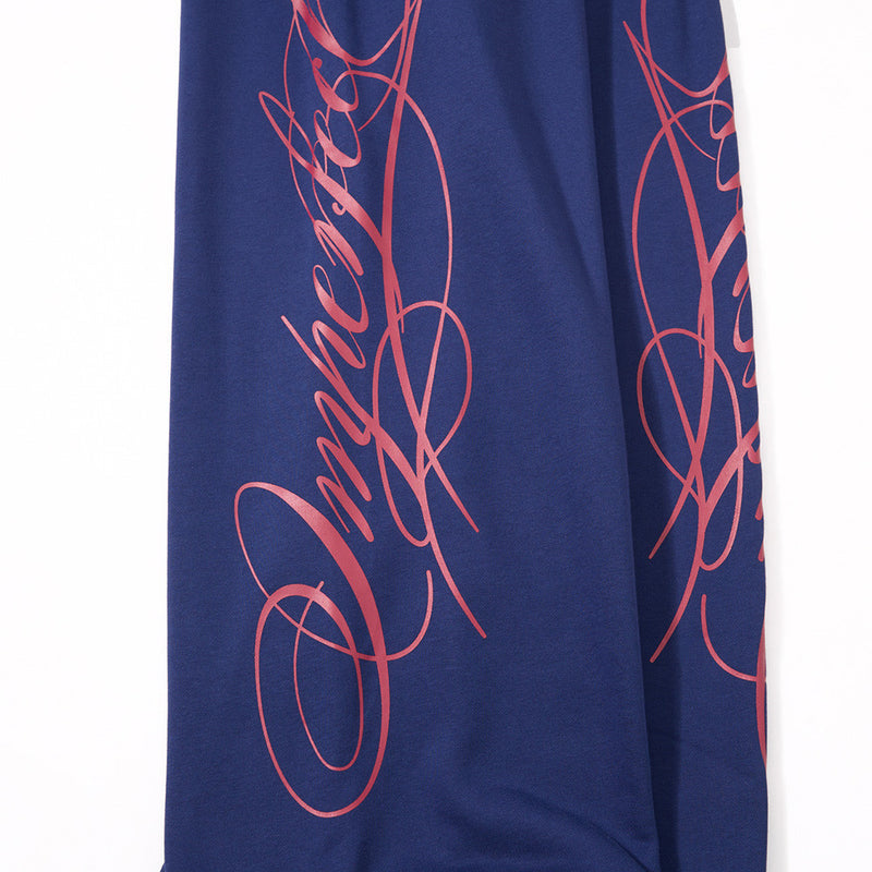Men's Wide-Leg Sweatpants with Graffiti Print – Oversized Fit, Drawstring Waist