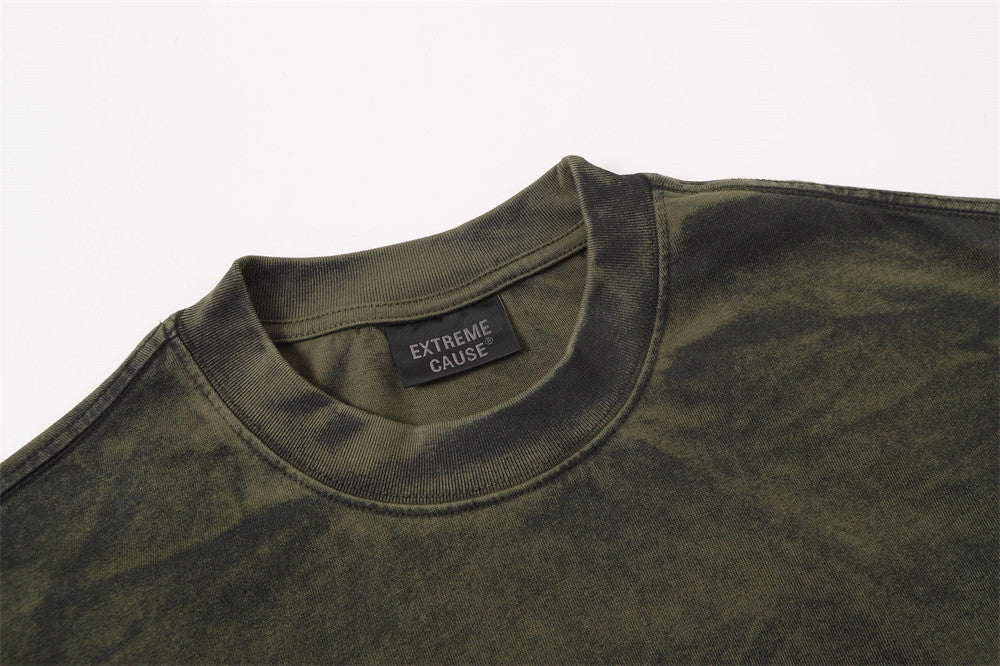Acid Wash Oversized Distressed T-Shirt | Punk Deconstructed Raw Edge Streetwear