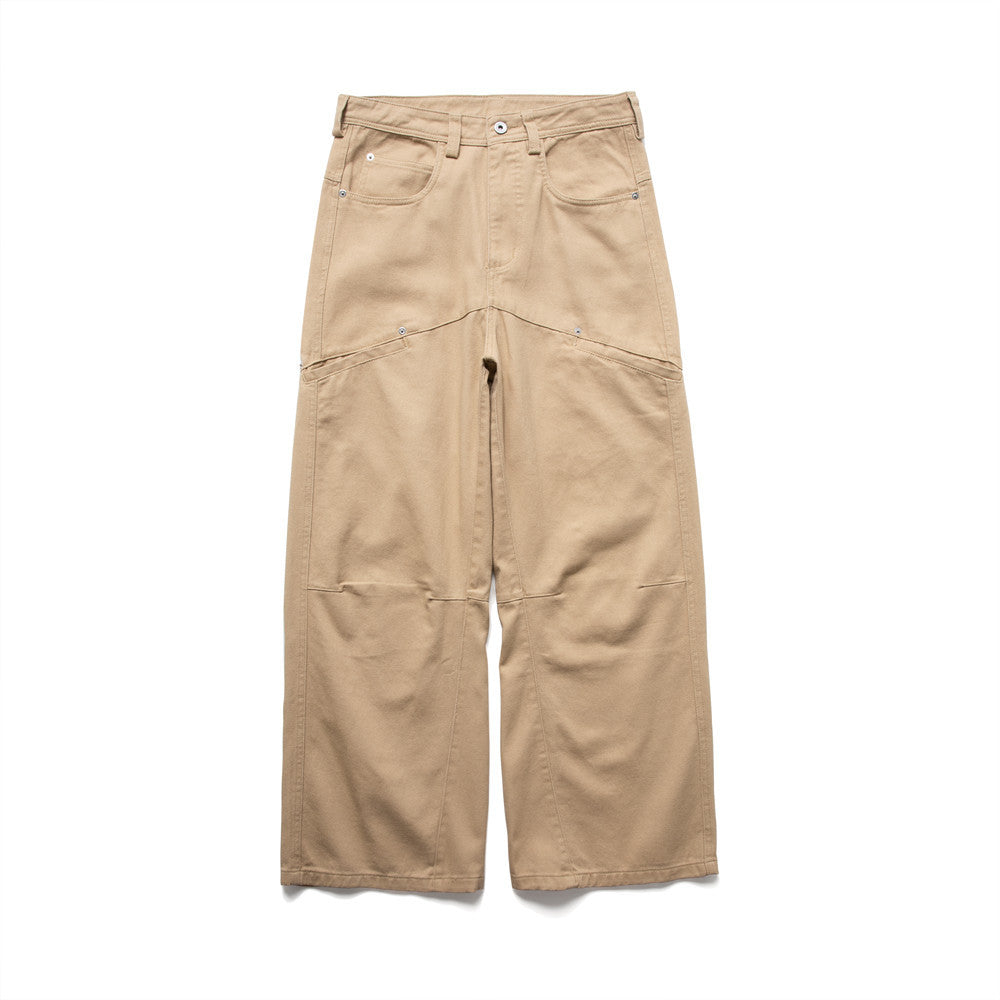 Baggy-Cargohose für Herren mit weitem Bein, Einsätzen und Workwear-Stil