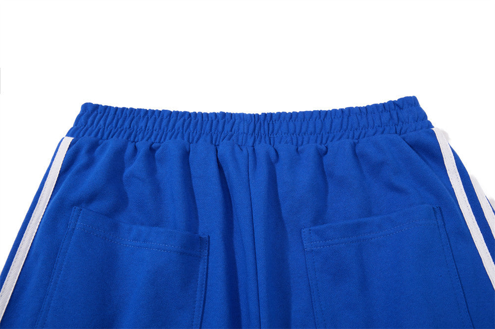 Wide-Leg Track Pants with Skeleton Rider Print and Side Stripe Detail